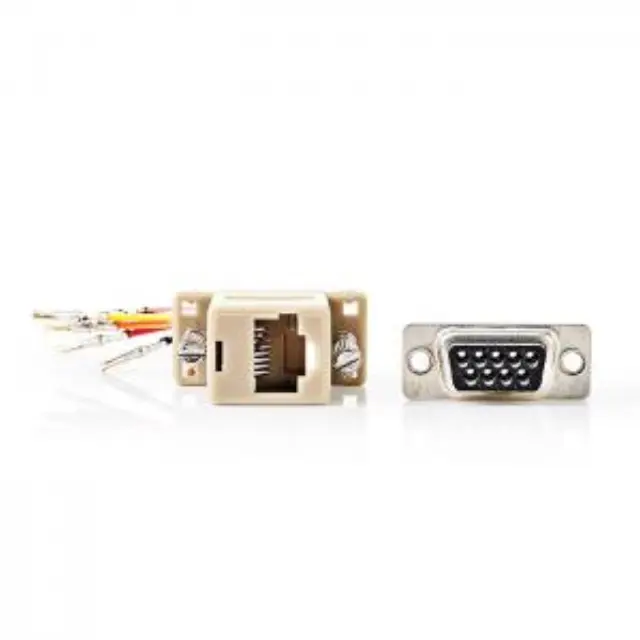 Αντάπτορας D-Sub 9 pin θηλ. - RJ45 (8P8C) θηλ., σε ivory χρώμα. 3