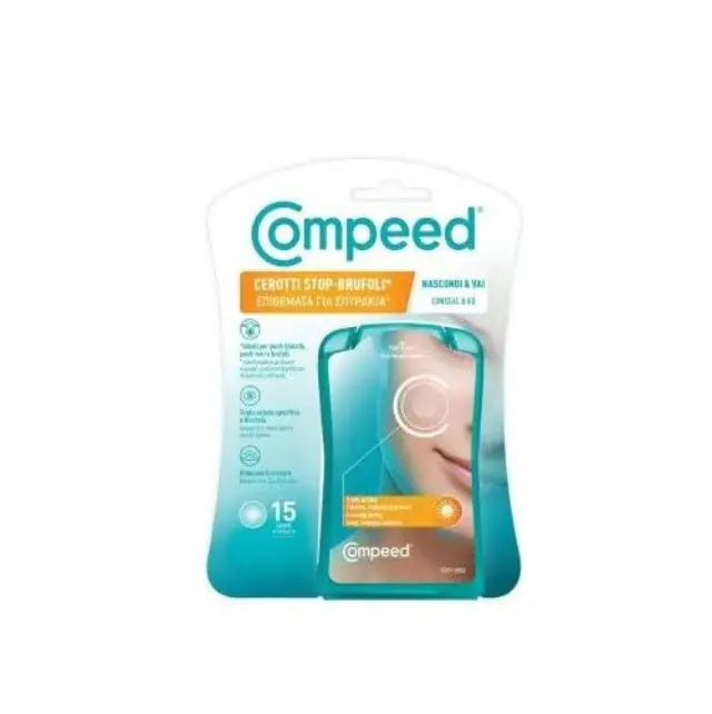 Compeed Anti-Spots Patch Conceal and Go Επιθέματα για Σπυράκια για Καθαρισμό Κάλυψη Προστασία 15 Επιθέματα