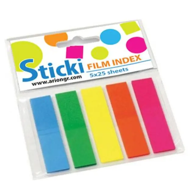 Σελιδοδείκτες Sticki Film 44x12mm 5 χρώματα 7660-01