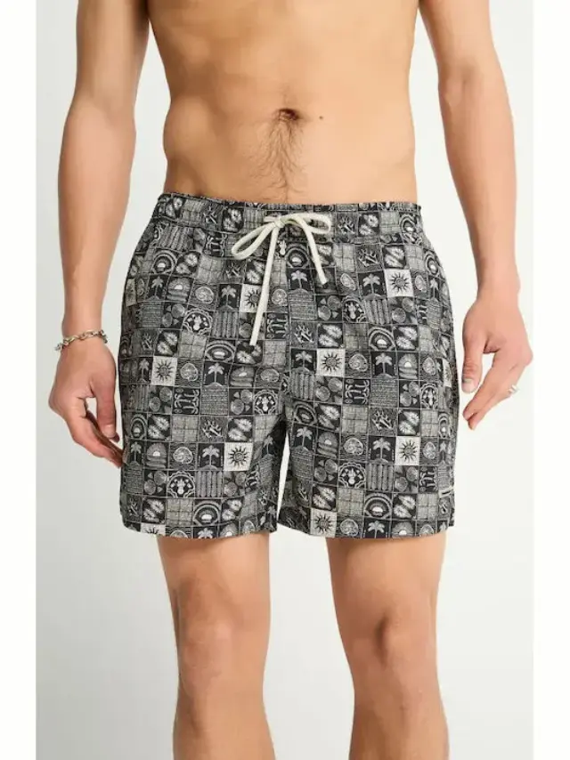 Funky Buddha Men's Swimwear Shorts Anthracite FBM013-012-16 - 2XL 3