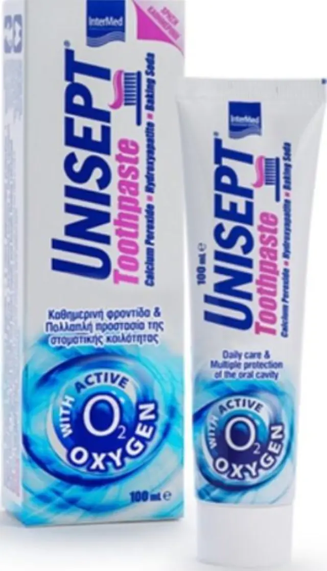 Intermed Unisept Toothpaste Οδοντόκρεμα για Καθημερινή Φροντίδα και Προστασία της Στοματικής Κοιλότητας, 100ml