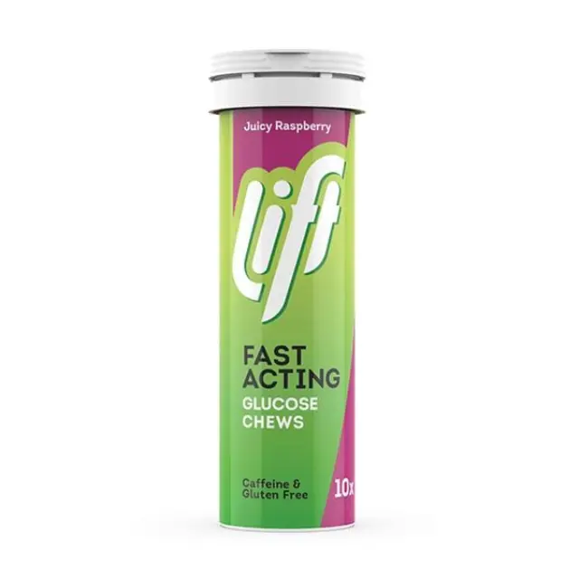 Gluco Tabs Lift Fast Acting Juicy Raspberry Ταμπλέτες Γλυκόζης με Γεύση Βατόμουρο, 10 tabs