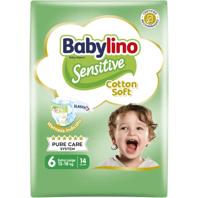Babylino Sensitive Cotton Soft Πάνες Βρακάκι No. 6 για 13-18kg 14τμχ