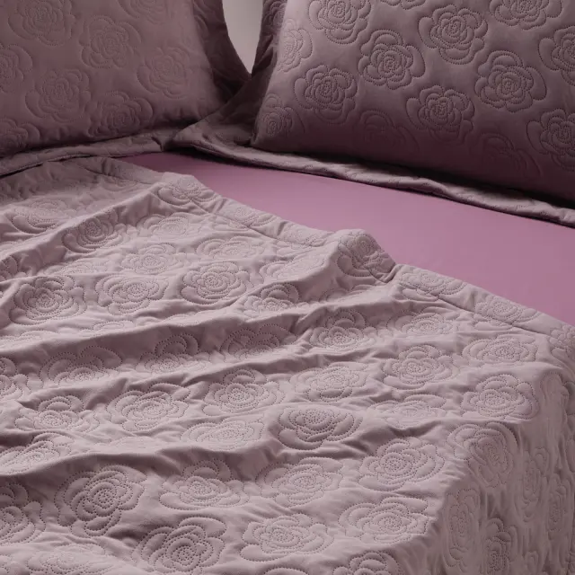 Κουβερλί 240x250 King Size Happy Das Home 0289 Lila 100% Microfiber 2