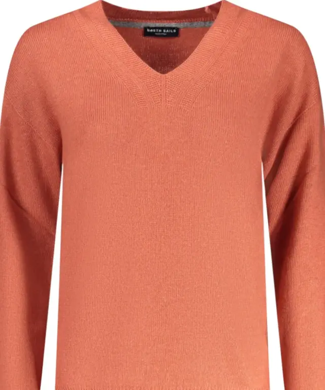 North Sails - Γυναικείο Πουλόβερ V-Neck Saddle Shoulder 095511-000-0182 Κόκκινο 3