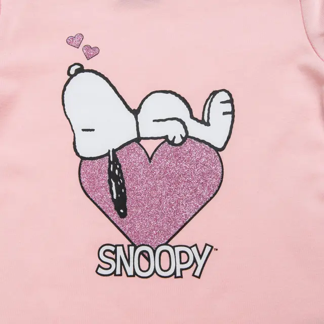 Μπλούζα Snoopy με glitter καρδιά 2