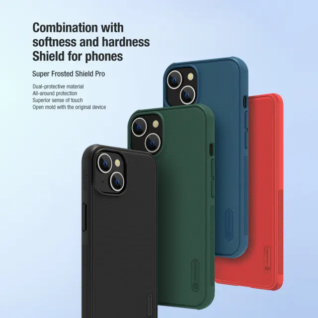 Nillkin Super Frosted PRO Back Cover for Apple iPhone 13/14 Black (Without Logo Cutout) 3