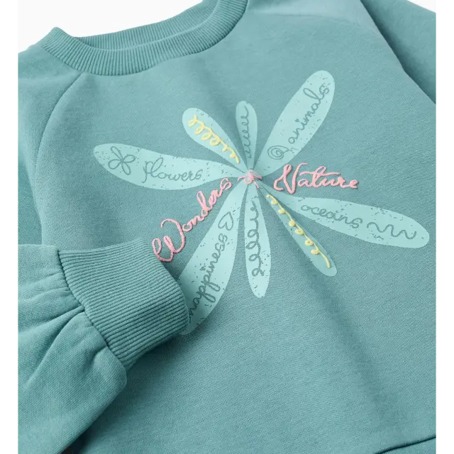 Zippy Φούτερ Μακρυμάνικη Fleece Χρώμα Ανοιχτό Μπλε για Κορίτσι 3