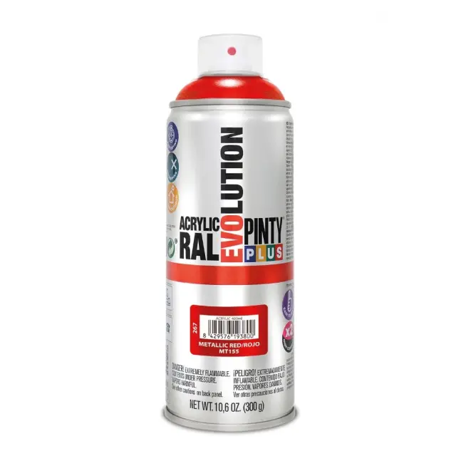Pinty Plus Evolution Metallic Σπρέι βαφής ακρυλικό μεταλλικό 400ml Red / MT155