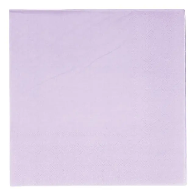 Χαρτοπετσέτες φαγητού 3φύλλες Vert Decor 33x33cm Purple - Λιλά Παστέλ /20 τεμ