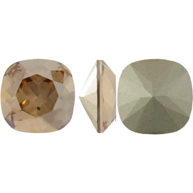 Swarovski 4470 Cushion Square Crystal Golden Shadow 10mm - 1τεμ