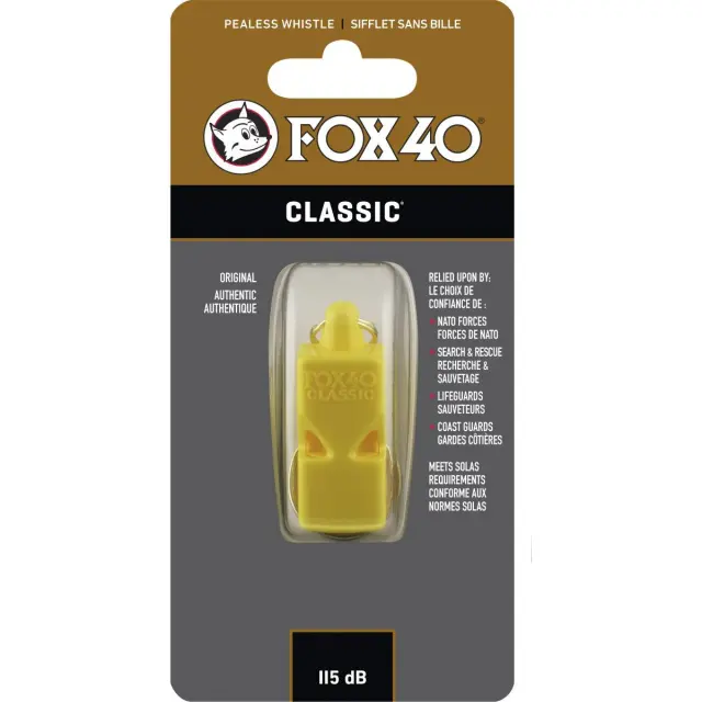Σφυρίχτρα FOX40 CLASSIC SAFETY Κίτρινη 2