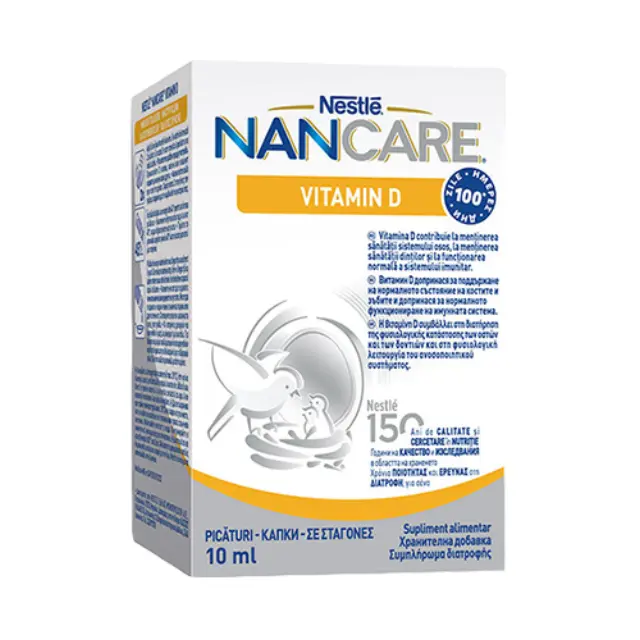 Nestle Nancare Vitamin D Συμπλήρωμα Διατροφής σε Σταγόνες Βιταμίνη D 10ml
