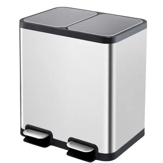 Delta Cleaning Κάδος διπλός χωρητικότητας 24L (12+12L) με εσωτερικό κάδο ΙΝΟΧ / ΚΑ72