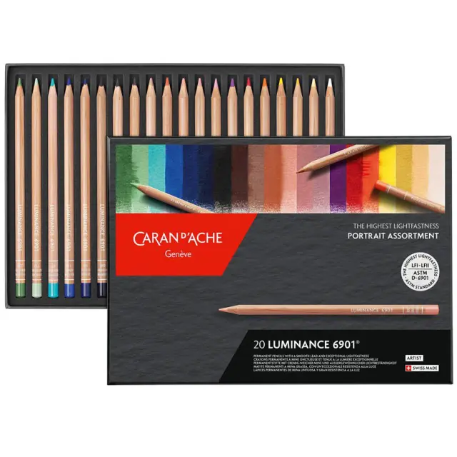 Σετ Ξυλομπογιές Caran d'Ache Luminance 6901, 20 Χρώματα για Πορτρέτα