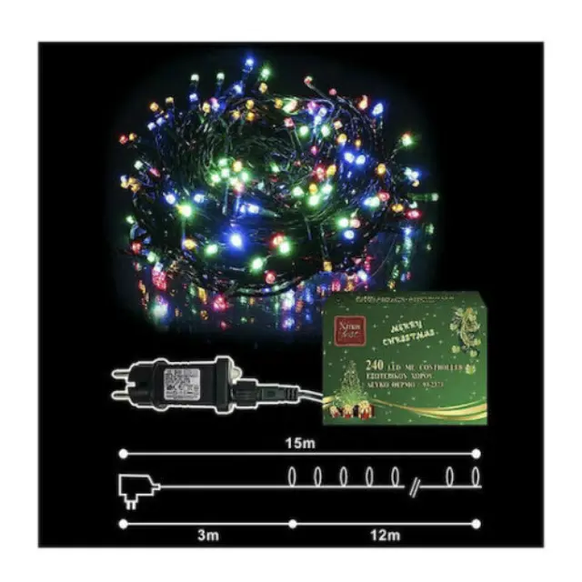 240 Λαμπάκια LED 15μ. Πολύχρωμα σε Σειρά 93-2374 2