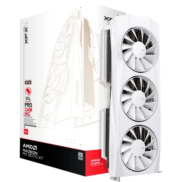 XFX Radeon RX 9070 XT Quicksilver (white, RDNA4, GDDR6, 3x DisplayPort, 1x HDMI 2.1)