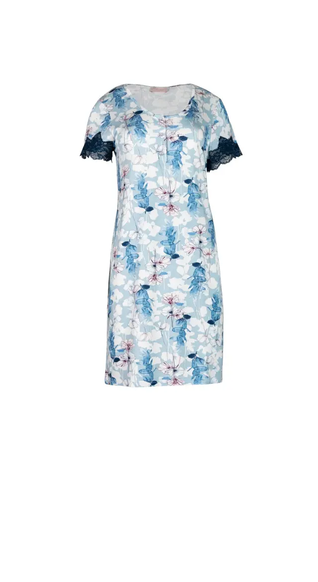 S755 - Type - NIGHTGOWN BLUE FLOWERS - M 3