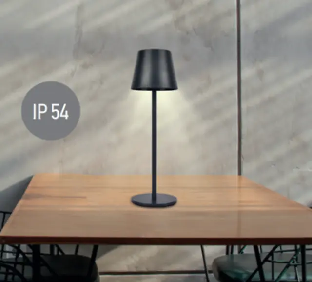 102330 Επαναφορτιζόμενο LED φωτιστικό 3W IP54 CCT Μαύρο EVIVAK