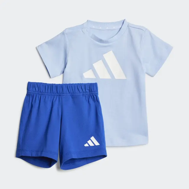 Adidas Essentials Tee Set Kids Globlue /White JC9641 - 92