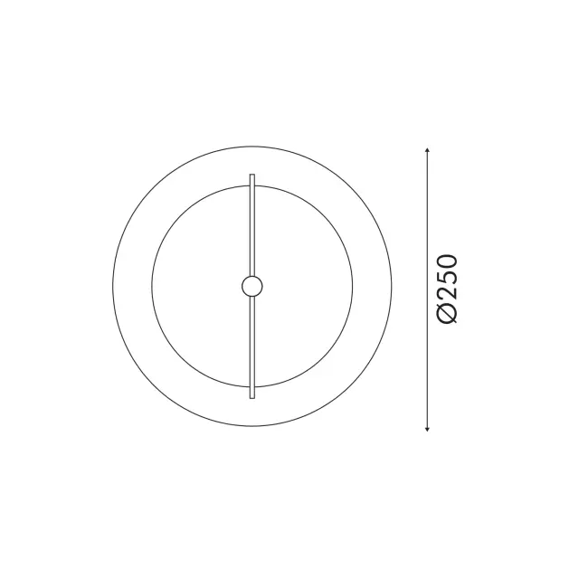 ΦΩΤΙΣΤΙΚΟ ΤΟΙΧΟΥ ACA HM240725 ΜΑΥΡΟ LED 6W 3000K IP20 D25CM / HM240725 3