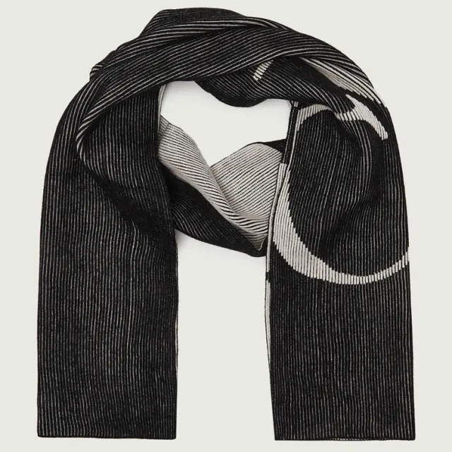 Ανδρικό Κασκόλ Calvin Klein LV04D8102G-UB1 Μαύρο/Μπεζ Μαύρο - One Size 2
