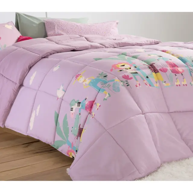 Παιδικό Πάπλωμα Μονό Nef-Nef Roller Friends Lilac 160x220 2