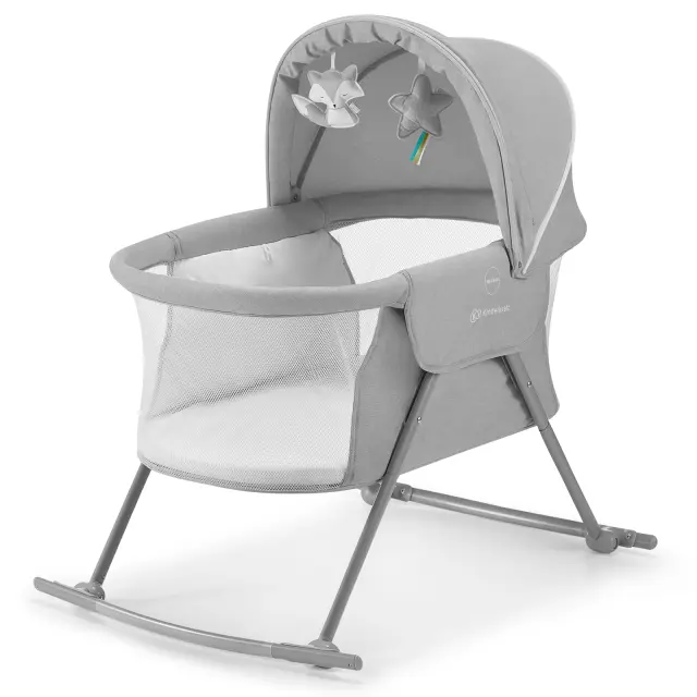 Kinderkraft Lovi Βρεφικό Λίκνο 3 σε 1 Grey 2