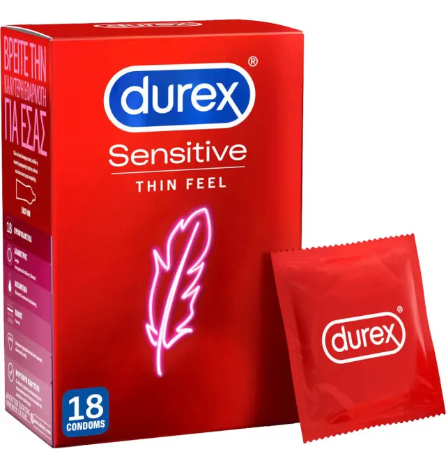 Durex Προφυλακτικά Sensitive Λεπτά 18τμχ