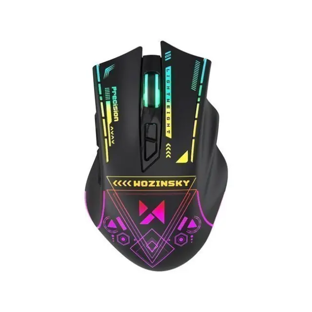 Wozinsky Gaming Mouse WMGB-3200 Wireless Optical 3200 DPI with RGB Lighting Black