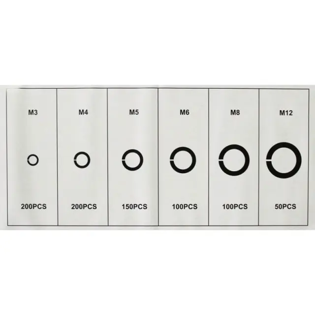 Σετ γκρόβερ γαλβανιζέ 800τμχ - Metric lock washer assortment Z692916 3