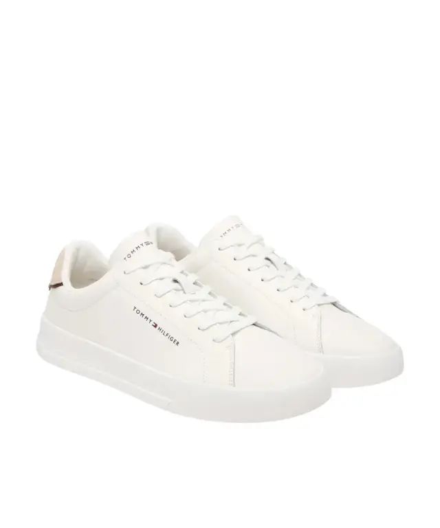Tommy Hilfiger - Ανδρικά Sneakers Th Court Lth Detail Ess FM0FM05367-0LE Λευκό - 41 2