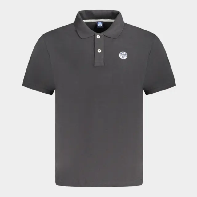 North Sails - Ανδρικό Κοντομάνικο Polo T-Shirt 995011-000-0999 Μαύρο - 3XL