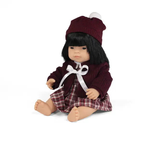 MINILAND DOLLS MINILAND ΚΟΥΚΛΑ ΑΣΙΑΤΙΣΣΑ 38 CM ΜΕ ΡΟΥΧΑΛΑΚΙΑ
