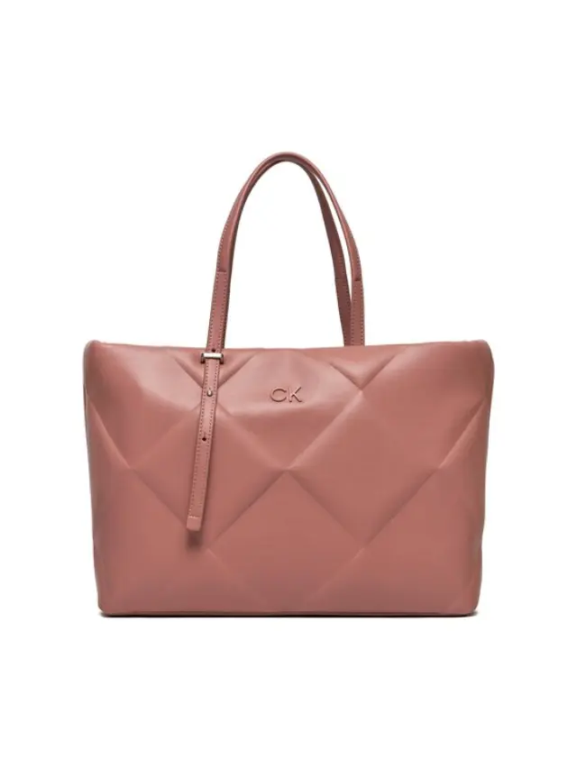 Calvin Klein Τσάντα Re-Lock QuiL Tote LG Ροζ