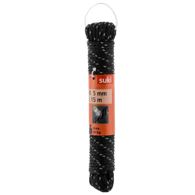 PP Ανακλαστικό Κορδόνι Μαύρο 48mm 15m 2