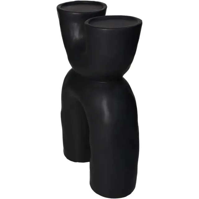 Κηροπήγιο Μαύρο Κεραμικό 21x10.5x31cm 3