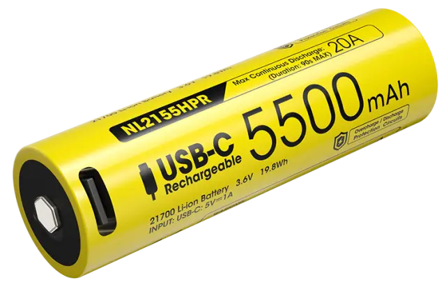 ΜΠΑΤΑΡΙΑ NITECORE 21700 / 5500mAh (τιμή τεμαχίου), NL2155HPR