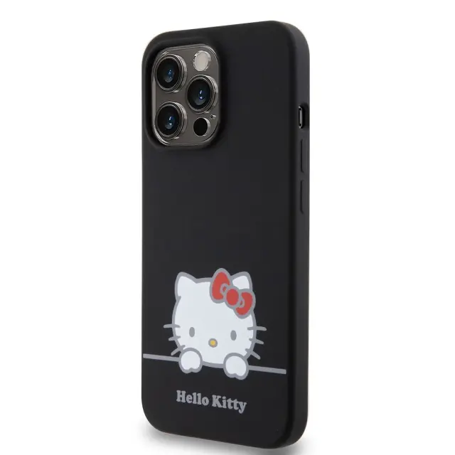 Hello Kitty Liquid Silicone Daydreaming Logo Case for iPhone 13 Pro Black 2