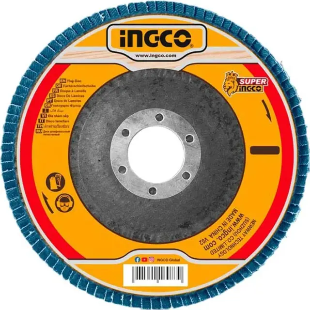 ΦΛΑΠ ΔΙΣΚΟΣ ΖΙΡΚΟΝΙΟΥ INOX Φ115MM ΚΟΚΚΩΣΗΣ 40 INGCO FDZ1151