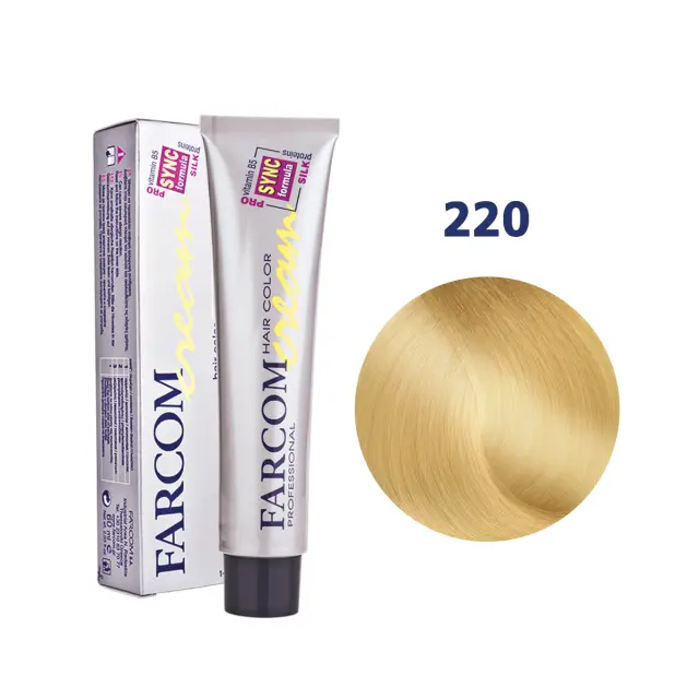 FARCOM Μόνιμη Κρέμα Βαφή 60ml 220 ΥΠΕΡ ΞΑΝΘΟ