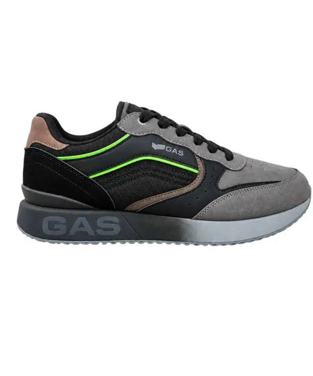 Gas - Ανδρικά Παπούτσια Sneakers Douglas Mix GAM623500-3547 Μαύρο/Γκρι