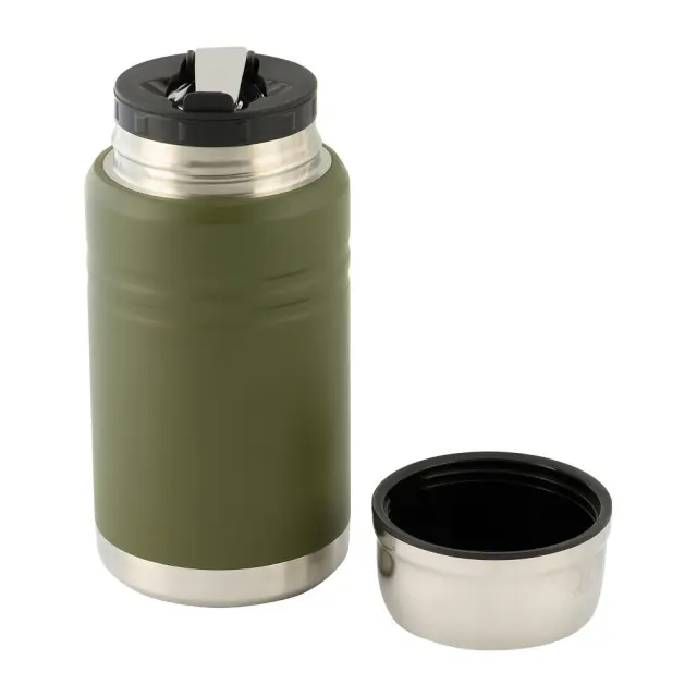 M-TAC Stainless 750 ml Thermos with folding spoon-Ανοξείδωτο θερμος 750 ml με αναδιπλούμενο κουτάλι - 06-Χακί-Olive Green