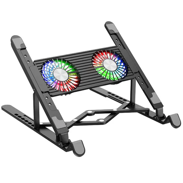 Laptop Cooler Hoco. DH17 Μαύρο με Φωτισμό και 2 Ανεμιστηράκια για Φορητούς Υπολογιστές έως 17.3"