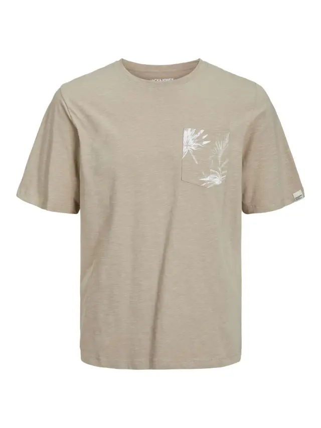 JORCRAYON POCKET TEE SS CREW NECK LN Crockery - L