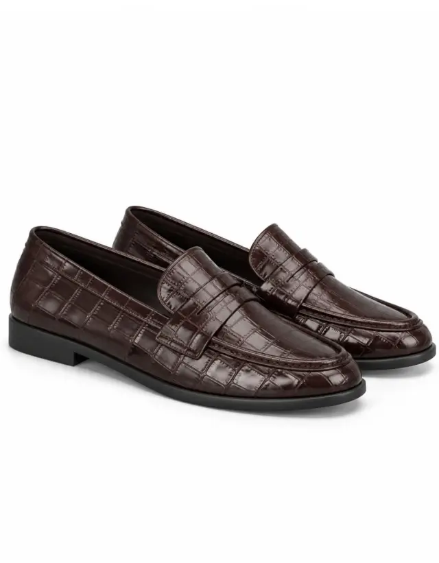Loafers κροκό μέ στάφα - 36 3