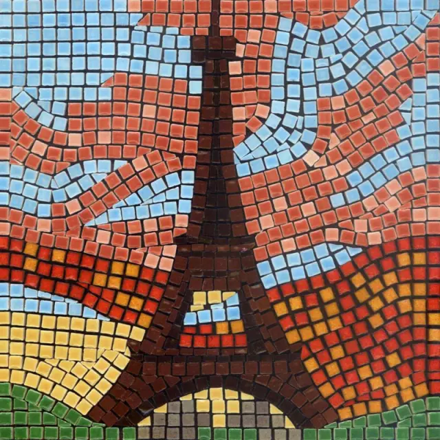 Σετ Με Μίνι Κεραμικές Ψηφίδες 20x20cm, Eiffel Tower
