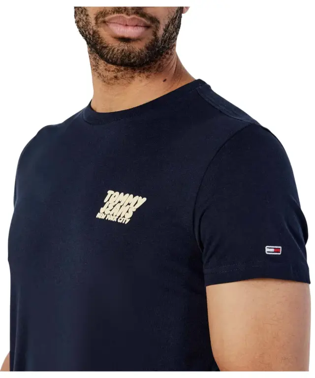 Tommy Hilfiger - Ανδρικό T-shirt με Λογότυπο DM0DM21863-C1G Μπλε - S 2