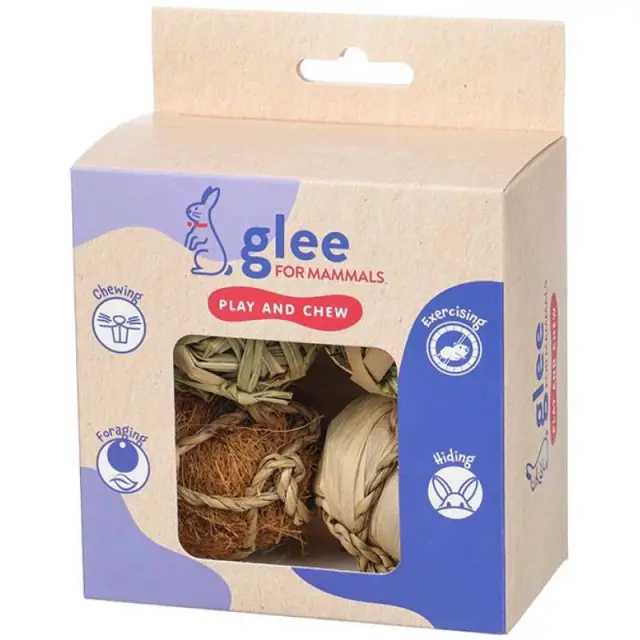 Glee Παιχνίδι Τρωκτικών Natural Balls 5cm (4τμχ) Μονόχρωμο