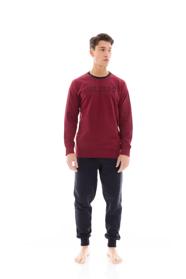 WN-M117 - Bordo - MENS HOMEWEAR ULISSE LOGO